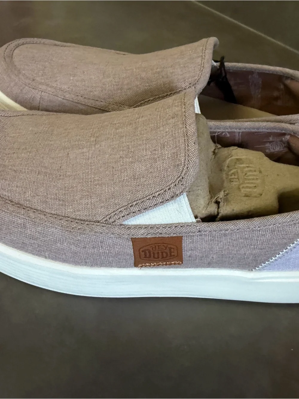Hey Dude Men’s Slip-On Canvas Shoes in Dusty Lavender